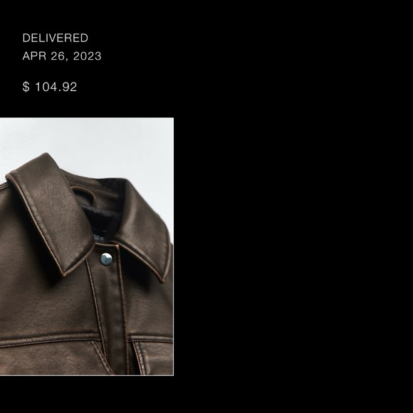 Zara Faux Leather cropped jacket - Picture 4 of 4